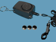 MC-223 Black Keychain Personal Alarm
